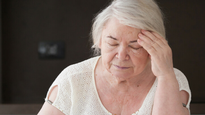 Pensive older woman